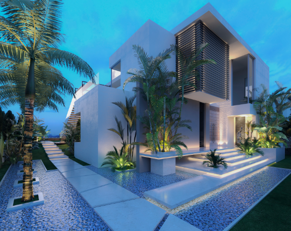 hacienda white villa for sale